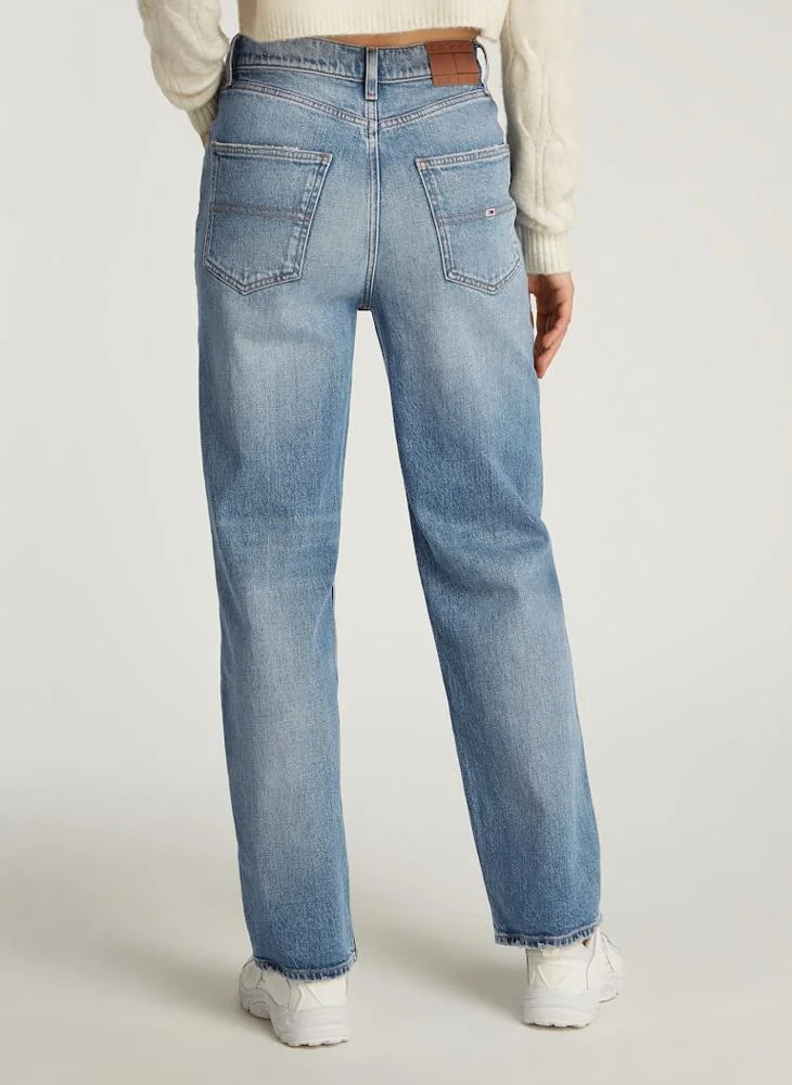 TOMMY JEANS High Rise Straight Fit Jeans
