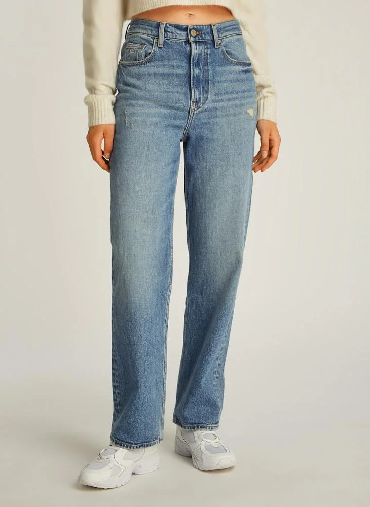 TOMMY JEANS High Rise Straight Fit Jeans
