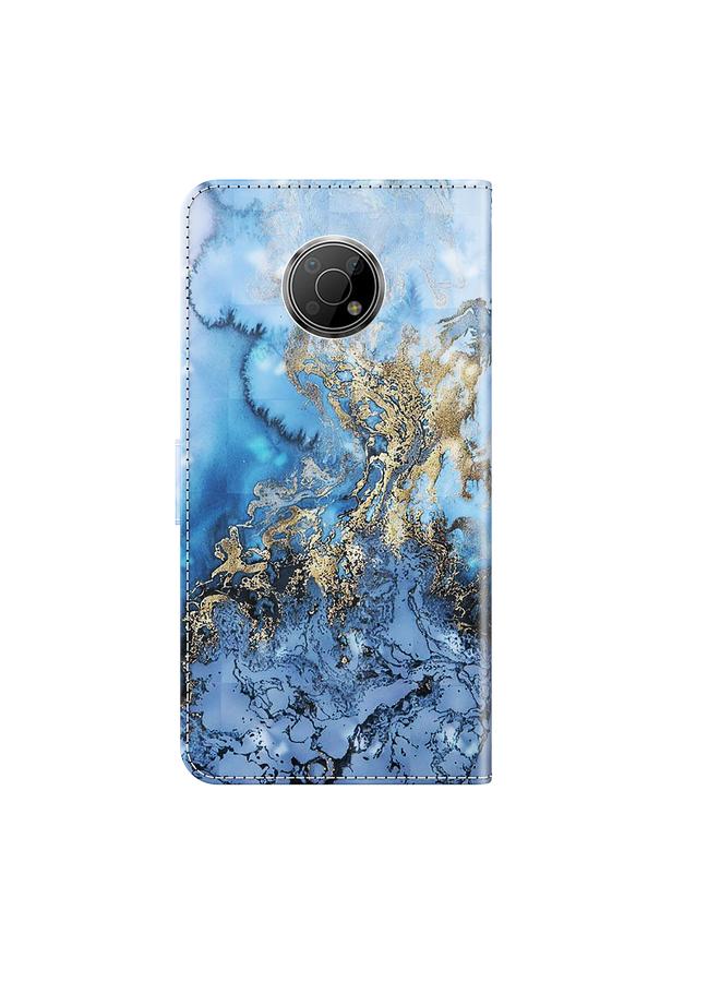 اس-توب جراب لهاتف Nokia G300 بنمط رسم ثلاثي الأبعاد مصنوع من مادة TPU + جلد PU - Image 3