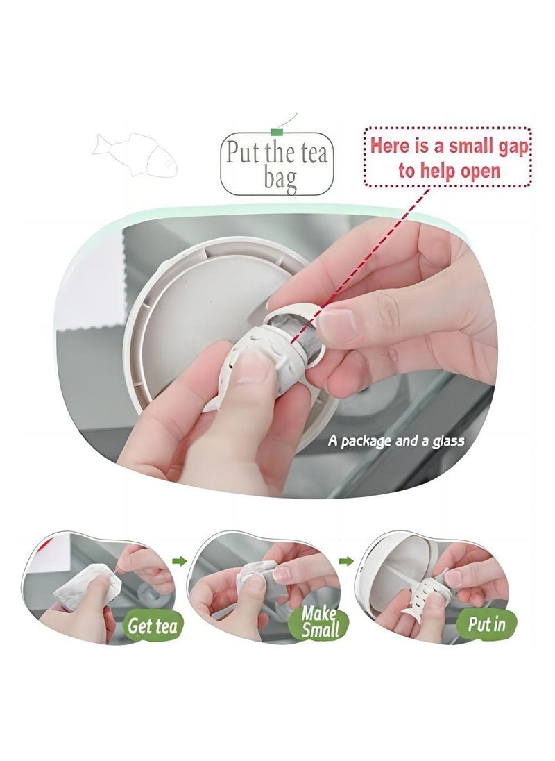 HALAMODO - Cat Glass Tea Mug Cup, with Fish Tea Infuser Strainer Filter, Cute Cat Tea Cup, Mother's Day Gift, 250ML - Image 1