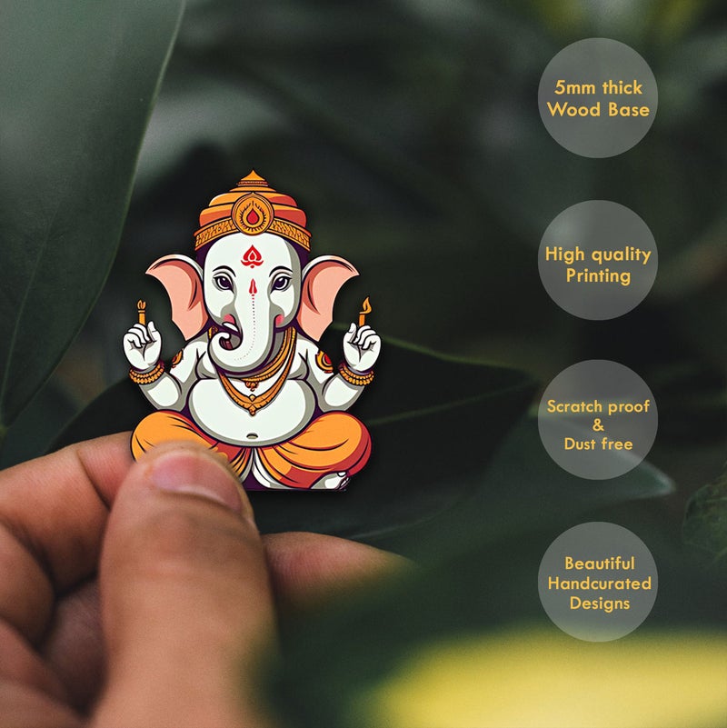 Click n ship Ganesha Fridge Magnet - Multicolor - Image 3