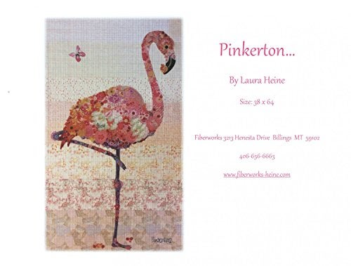 Fiberworks Pinkerton Flamingo pattern, Finishes 38" x 64" - Image 1