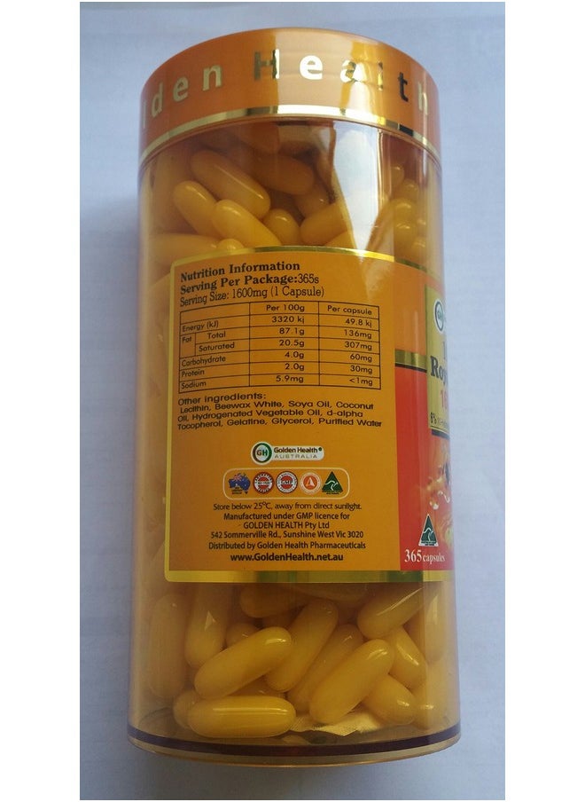 Golden Health - Royal Jelly 1600Mg 365 Capsules 6% 10Hda Australian Made - Image 1