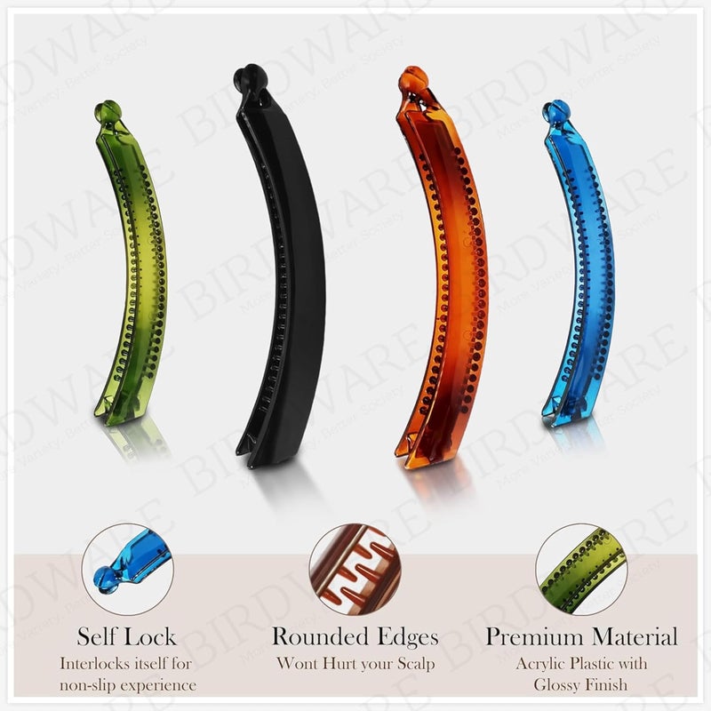 BIRDWARE Large Size Hair Clips for Women | Multicolor Butterfly Hair Claw | Imported Acrylic Material with Stone Embellishments | Durable Hair Clutchers - Image 2