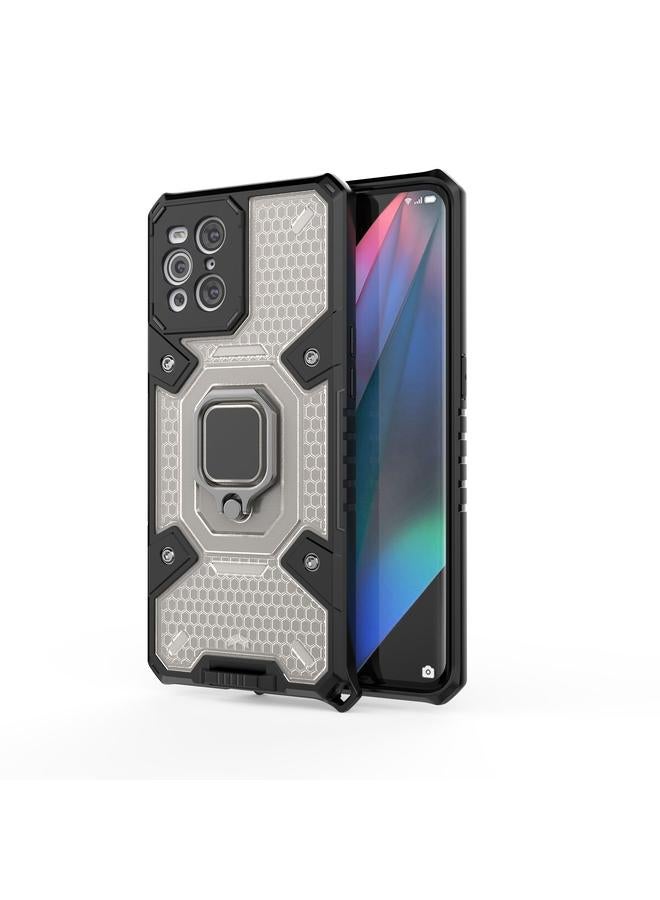S-TOP Case For OPPO Find X3 Space PC+TPU Ring Holder Protective Case - Image 2