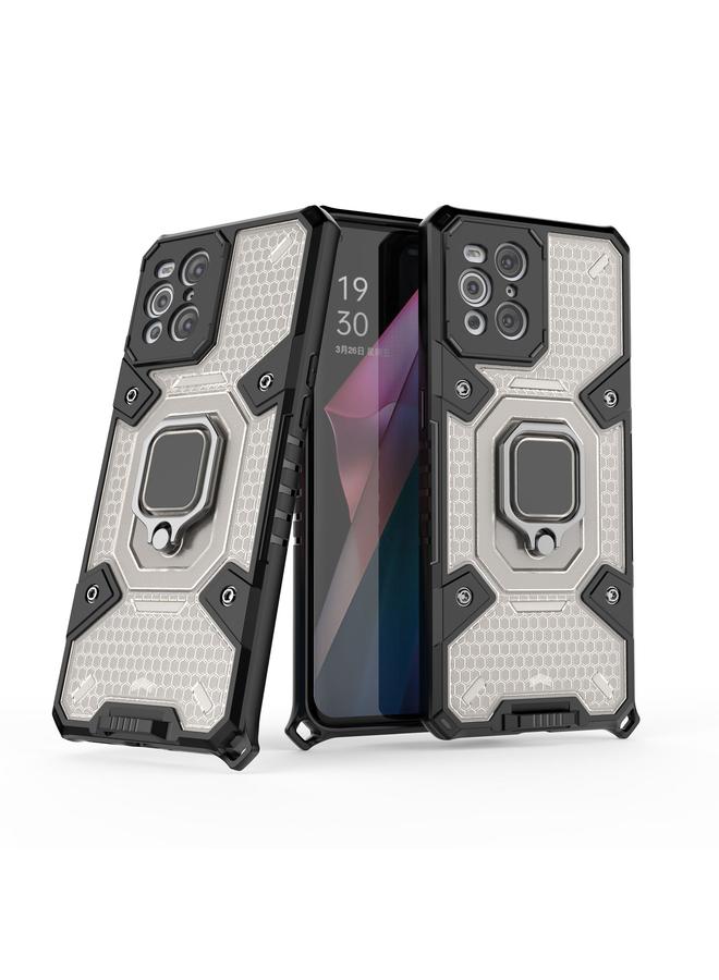 S-TOP Case For OPPO Find X3 Space PC+TPU Ring Holder Protective Case - Image 1