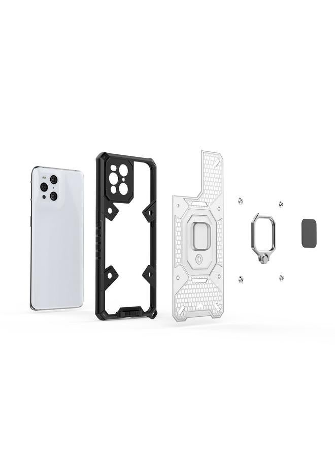 S-TOP Case For OPPO Find X3 Space PC+TPU Ring Holder Protective Case - Image 4