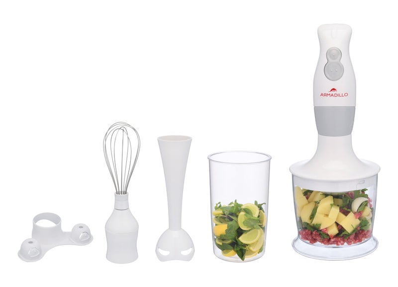 Armadillo Hand Blender Multi Function White Gray 2 Speed-400W - Image 1