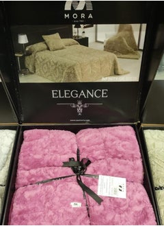 Mora spain Mora Blanket Model: Infinity Size: 220*240 + 2 pillowcases 50*70 - Color: Kashmiri Weight: 5.5 kg.  - Image 2