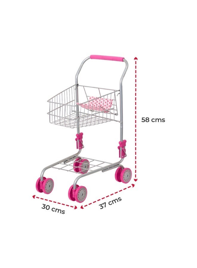 MOON Toy Shopping Trolley-Pretend to play-Pink - 30x38x58 30 x 37 x 58cm - Image 3
