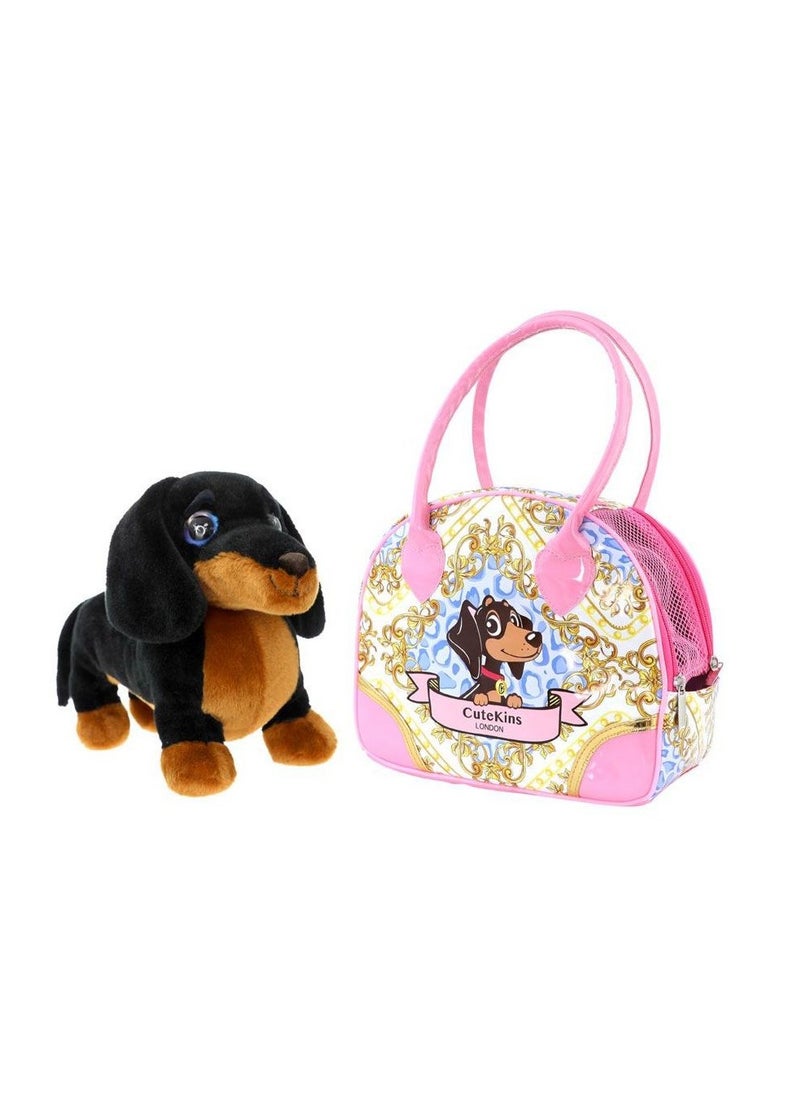 Funville FV CUTEKINS BLACK PUPPY POSH PET & CARRIER 20 CM 