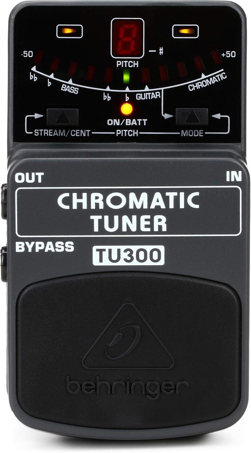 Behringer CHROMATIC TUNER TU300 Ultimate Guitar/Bass Tuner, Grey