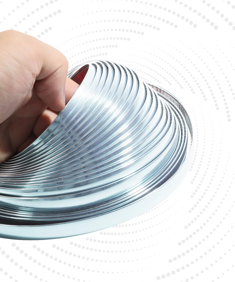 UBOG 25FT Chrome Trim,Chrome Trim Molding,Car Accessories Chromes Strips for Cars,Body Side Molding Trim,Chromes Trim Tape,1/2" Automotive Trim Molding for Used on Car Bumpers,Sides,Door,Roofs - Image 2