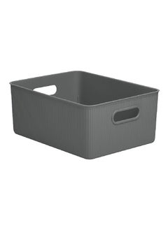 TATAY Multi Purpose Cut Out Handle Storage Basket Anthracite Grey 15 L 7010314  - Image 1
