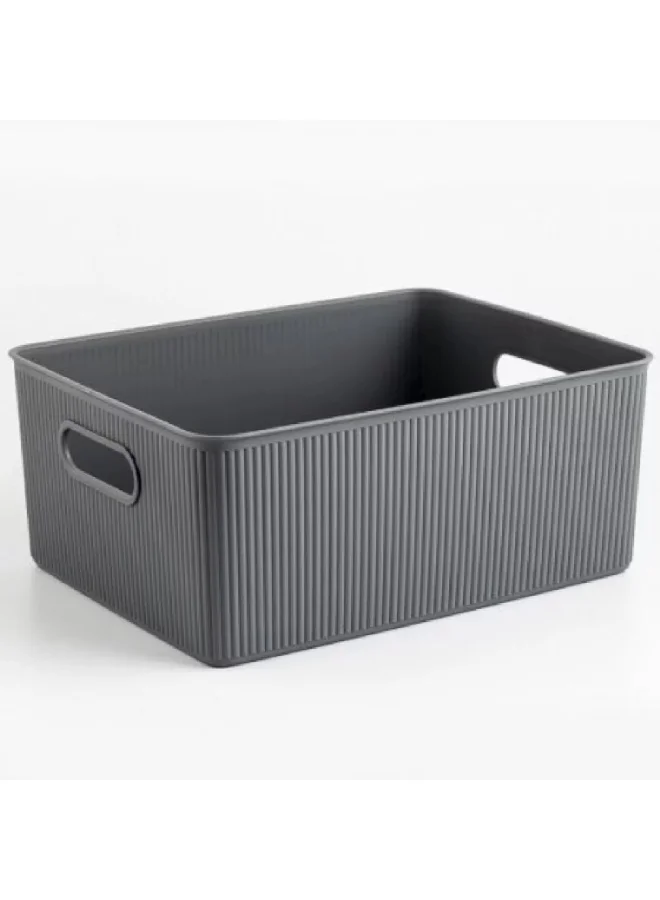 TATAY Multi Purpose Cut Out Handle Storage Basket Anthracite Grey 15 L 7010314