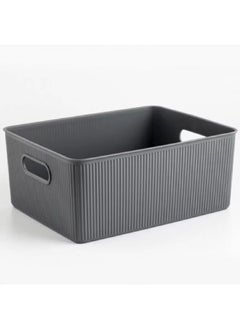 TATAY Multi Purpose Cut Out Handle Storage Basket Anthracite Grey 15 L 7010314  - Image 2