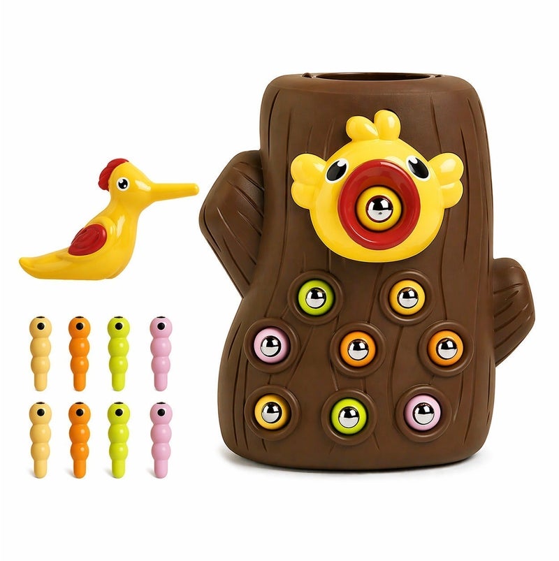 O2. Magnetic Woodpecker – Catch & Feed Learning Game (3+ Years) - Image 1