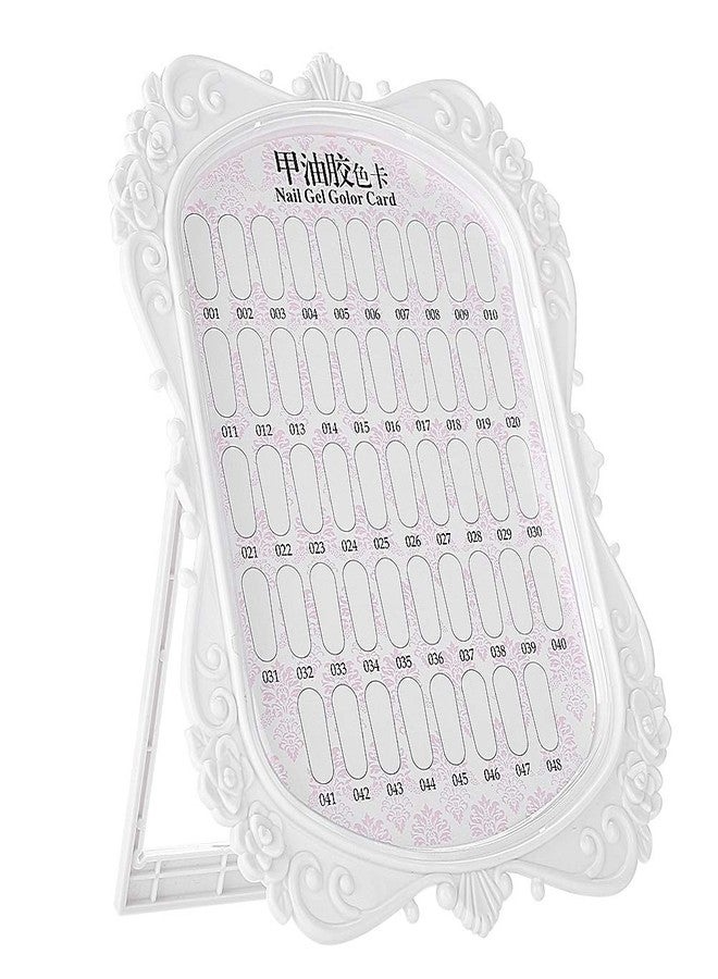 Sonew Nail Art Display Stand - 48 Color Nail Art Tips Chart Holder, Gel Polish Palette Stand, Manicure Tool, Flower Design - Image 1