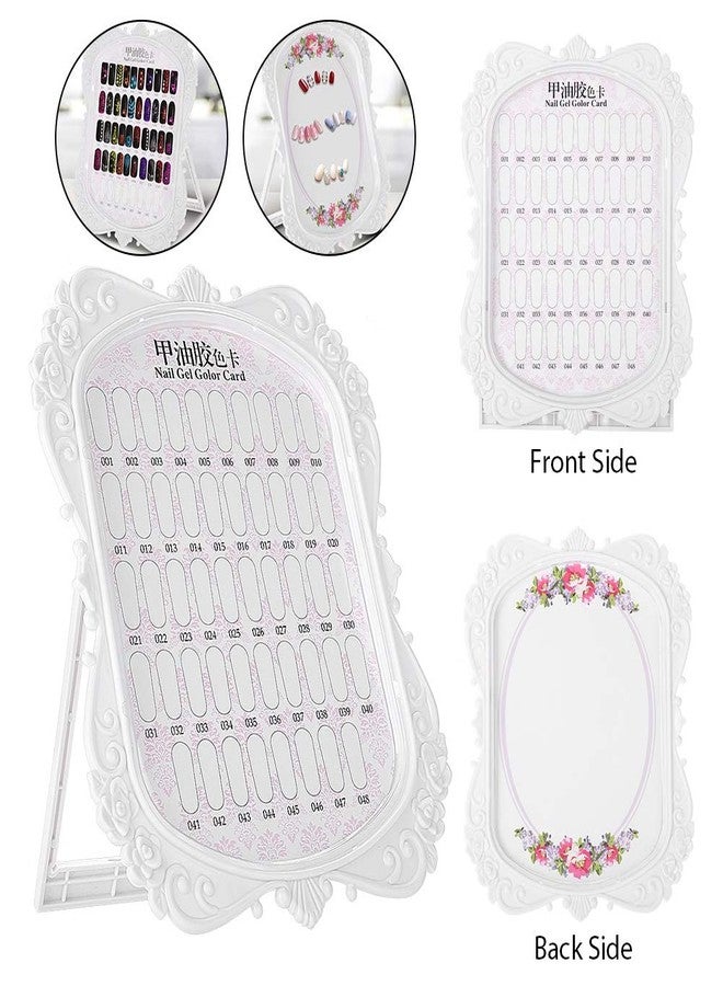 Sonew Nail Art Display Stand - 48 Color Nail Art Tips Chart Holder, Gel Polish Palette Stand, Manicure Tool, Flower Design - Image 4