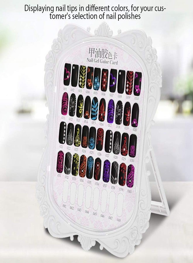 Sonew Nail Art Display Stand - 48 Color Nail Art Tips Chart Holder, Gel Polish Palette Stand, Manicure Tool, Flower Design - Image 5