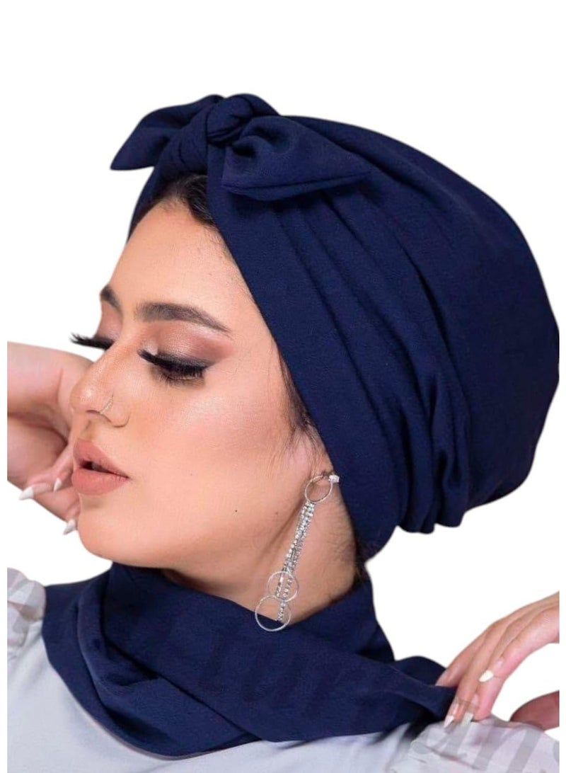 Turban with a scarf