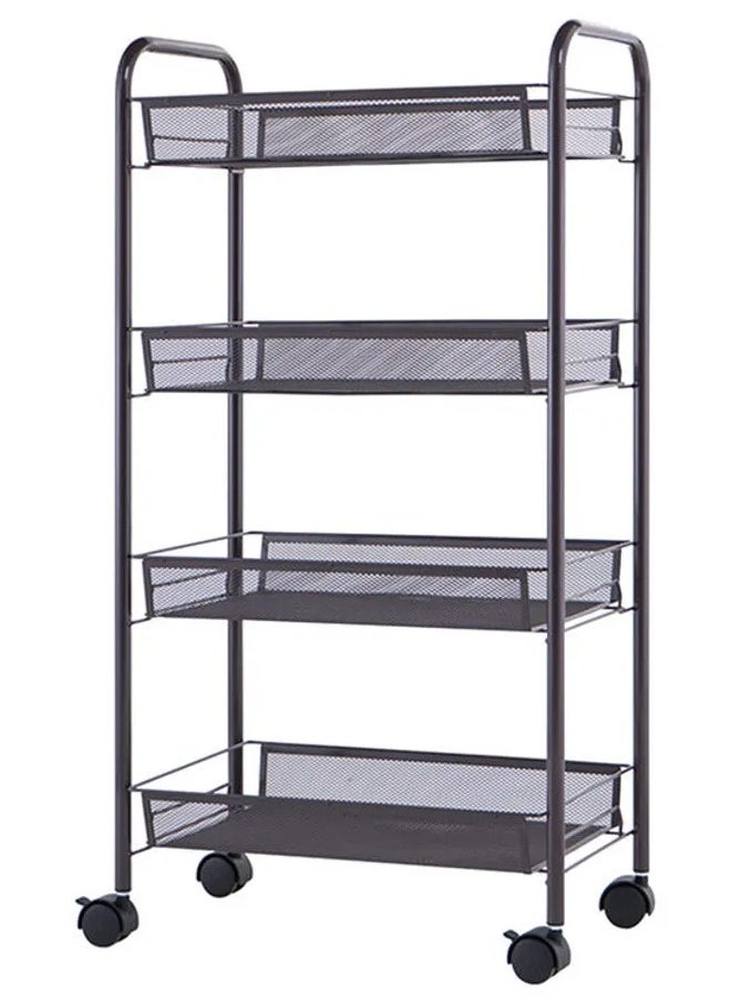 watheer 4-Tier Mesh Wire Rolling Cart  - Image 2