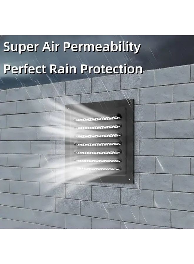 2pcs 7 87 Inch Square Ventilation Grilles With Insect Proof Mesh Metal Louver Design - Image 4