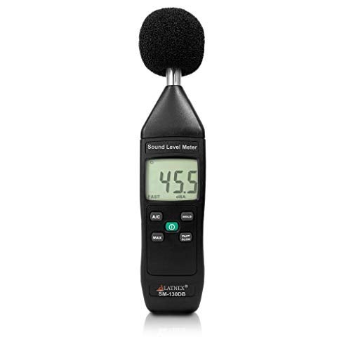 LATNEX SM-130DB Digital Decibel Meter Reader and Sound Level Meter Type 2 with Calibration Certificate. Measurement Device for Environmental and Mechanical Noise Monitor - Manufacturing, Office, Classroom - Image 1