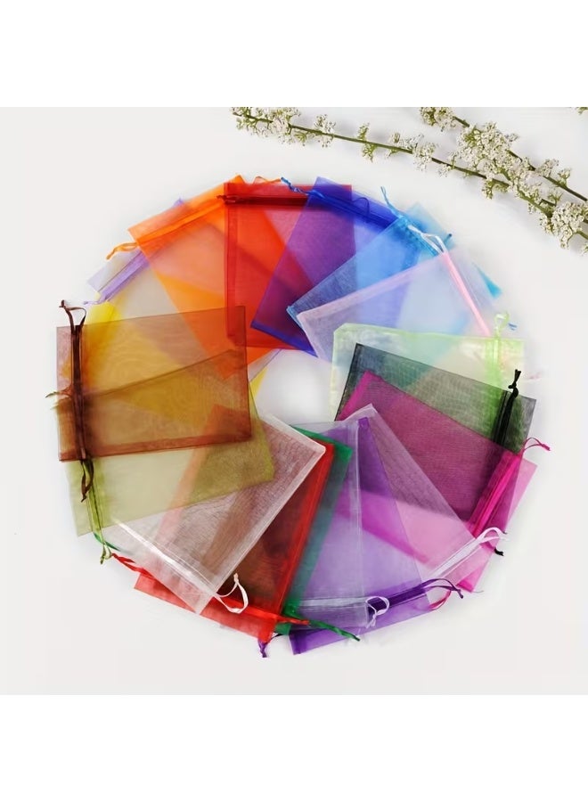 50PCS Organza Gift Bags with Drawstring Closure | Small Mesh Pouches for Jewelry, Candy, Wedding Favors, Party Gifts, Halloween & Christmas Decorations | Reusable Gift Packaging Bags - Image 3
