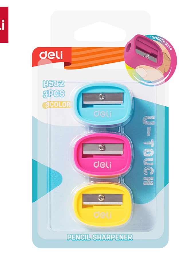 DELI PENCIL SHARPENER 3PC ASSTD 582 - Image 4