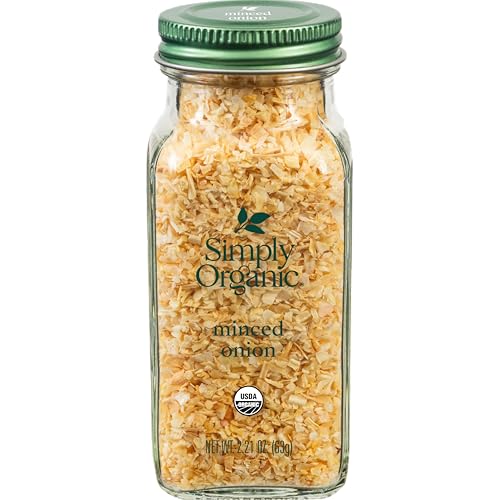 Simply Organic Certified Organic Minced White Onion 221Ounce Jar Warm Sweet Salty Flavor For Stews  Soups Kosher - Image 1