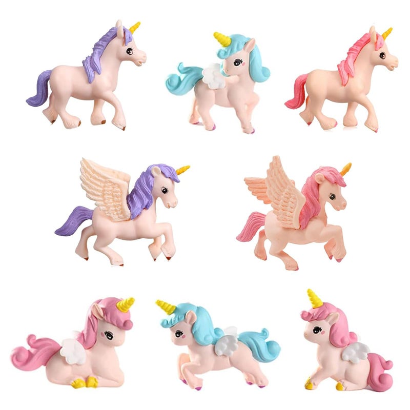 MUAMAX Unicorn Cake Toppers for PartyMini UnicornsFlying Horse Unicorns FigurineCake DecorationMiniature Unicorn FigurinesUnicorn Model Cake ToppersBirthday Cake Decoration for Unicorn Theme - Image 2