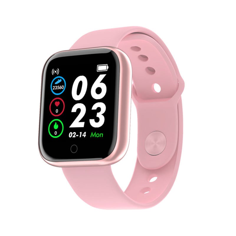 Fitness Tracker Macaron Pink Integrated Health Monitor Smart Reminder - Intelligent Quick Charge Waterproof Device for Fitness Enthusiasts & Daily Health Management - Image 1