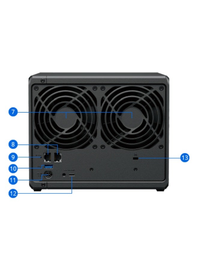 سينولوجي Synology Diskstation 925+ AMD Ryzen V1500B 4GB  Dual 2.5GbE ports 4bay black - Image 2