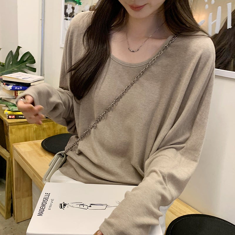 Shopping Mall Real Pograph High-End Sense Loose Inner Base Shirt Women'S Explosions Can Wear Bat Outer Long-Sleeved T-Shirt - Image 5