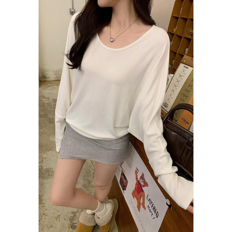 Shopping Mall Real Pograph High-End Sense Loose Inner Base Shirt Women'S Explosions Can Wear Bat Outer Long-Sleeved T-Shirt - Image 2