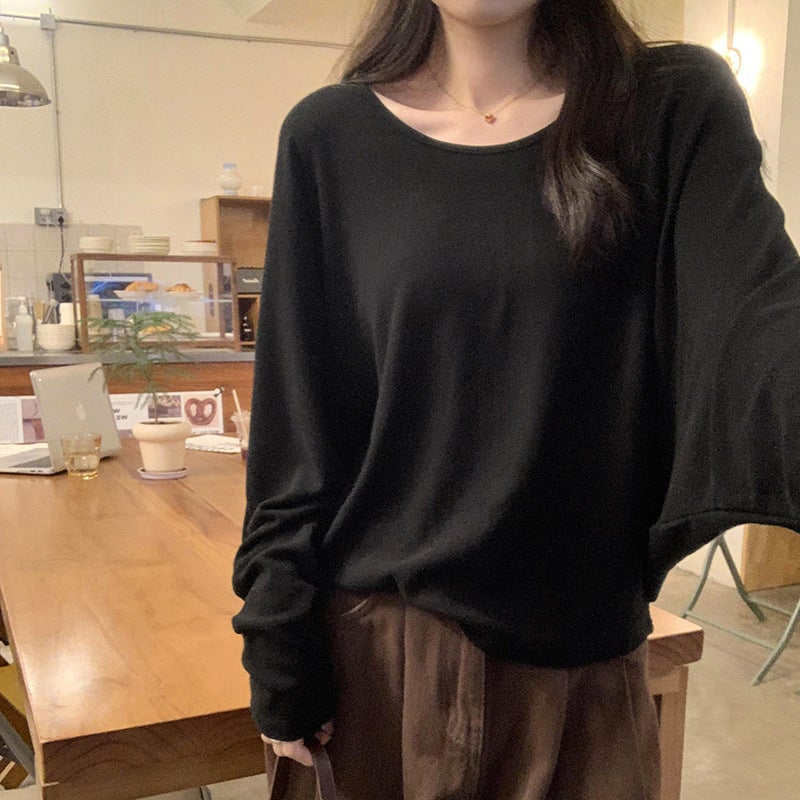 Shopping Mall Real Pograph High-End Sense Loose Inner Base Shirt Women'S Explosions Can Wear Bat Outer Long-Sleeved T-Shirt - Image 3