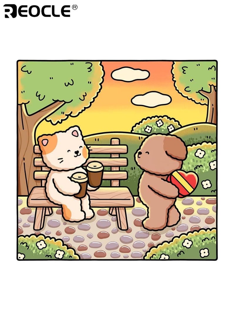 REOCLE Cozy Coloring Book (Fuzzy In Love) Featuring Little Fuzzy Animals in Love Moments & Cozy Activities with Relaxing Chill - Friendly Designs for Stress Relief Mind Relaxation Creative Leisure for Adults Teens - Image 4