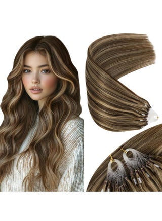 Micro Link Hair Extensions Human Hair Brown Highlight 22in Micro Loop Hair Extensions Real Human Hair Dark Brown Highlight Caramel Blonde Micro Bead Hair Extension Real Human Hair Long 50G - pzsku/Z961776155153F585D099Z/45/1743388442/9971fd39-bf92-4d16-9bf1-d4f4e8b32af3