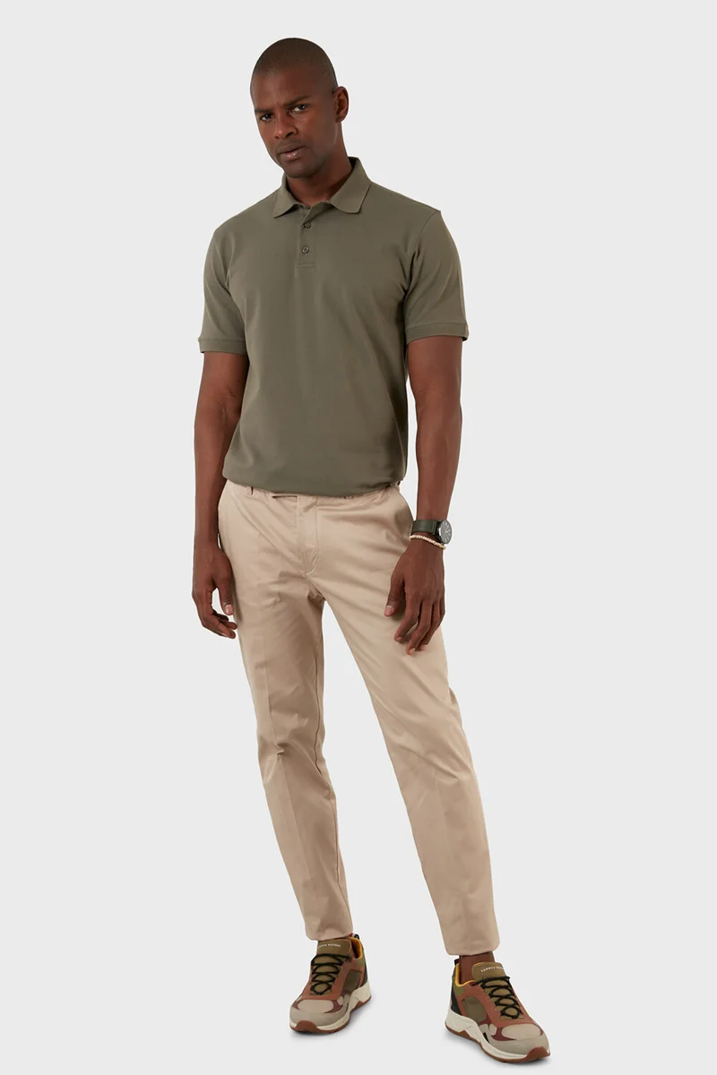 Exxe Cotton Regular Fit Buttoned Polo T Shirt Men's T Shirt EX661D