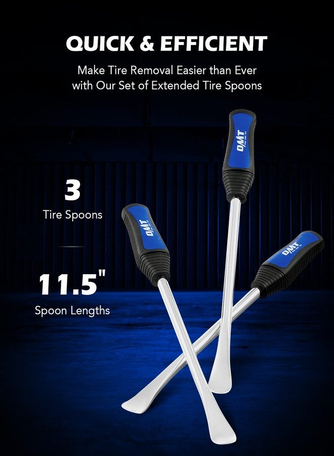 Orion Motor Tech Tire Spoon Kit, 20pc Tire Changing Tool for Motorcycle Dirt Bike Lawn Tractor Bicycle, 11.5" Small Motorcycle Tire Spoons Tire Removal Tool with 4pc Rim Covers Valve Tool Valve Cores - Image 4