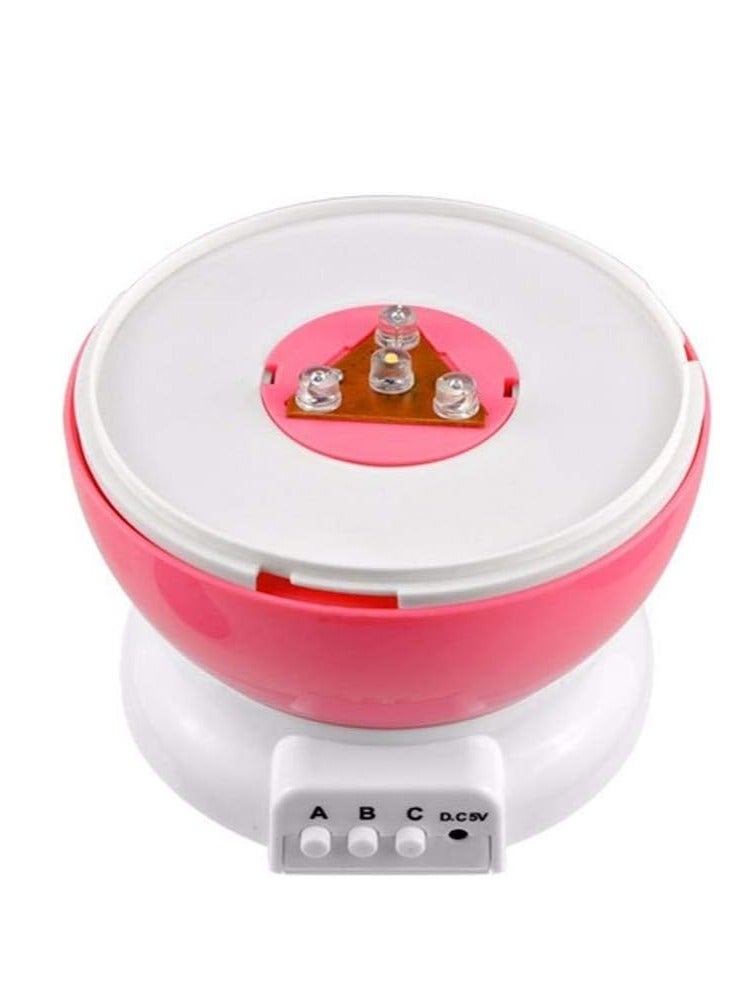 مصباح ليلي LED USB بإضاءة دوارة رومانسية على شكل نجمة سماوية للأطفال أثناء نومهم (وردي)  - Image 3