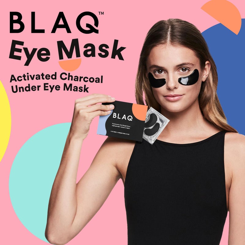 BLAQ Award Winning Under Eye Patches for Dark Circles and Puffiness, Under Eye Mask with Red Algae and Activated Charcoal, Vegan and Cruelty-Free Under Eye Masks, 15-Pack, Hyaluronic Acid Bright Eyes - Image 2