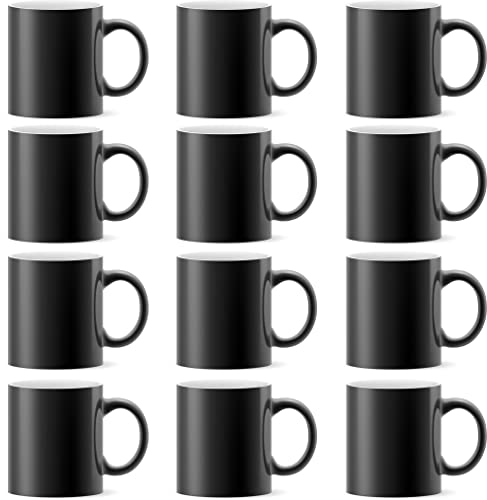 TANGLONG Color Changing Coffee Mugs 11oz Sublimation Mugs Magic Mug Heat Sensitive Coffee Mugs Tazas Magicas Para Sublimacion Set of 12