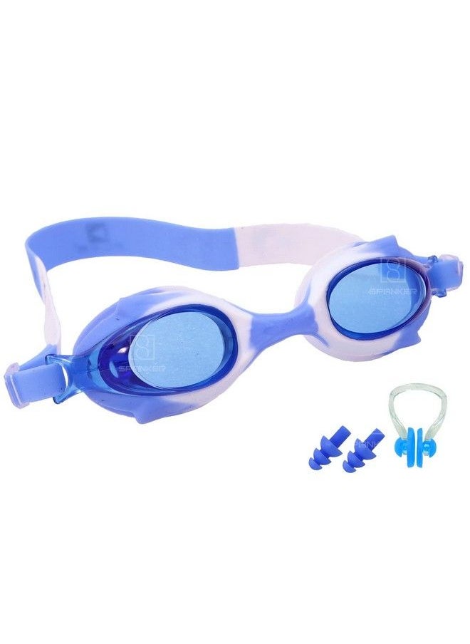 Toyshine Kids Swimming Goggles Child (Age 4 12) Waterproof Swim Goggles (1Pc) Clear Vision Anti Fog Uv Protection With Earbuds And Nose Clip Set Color May Vary Sstp  - Image 2