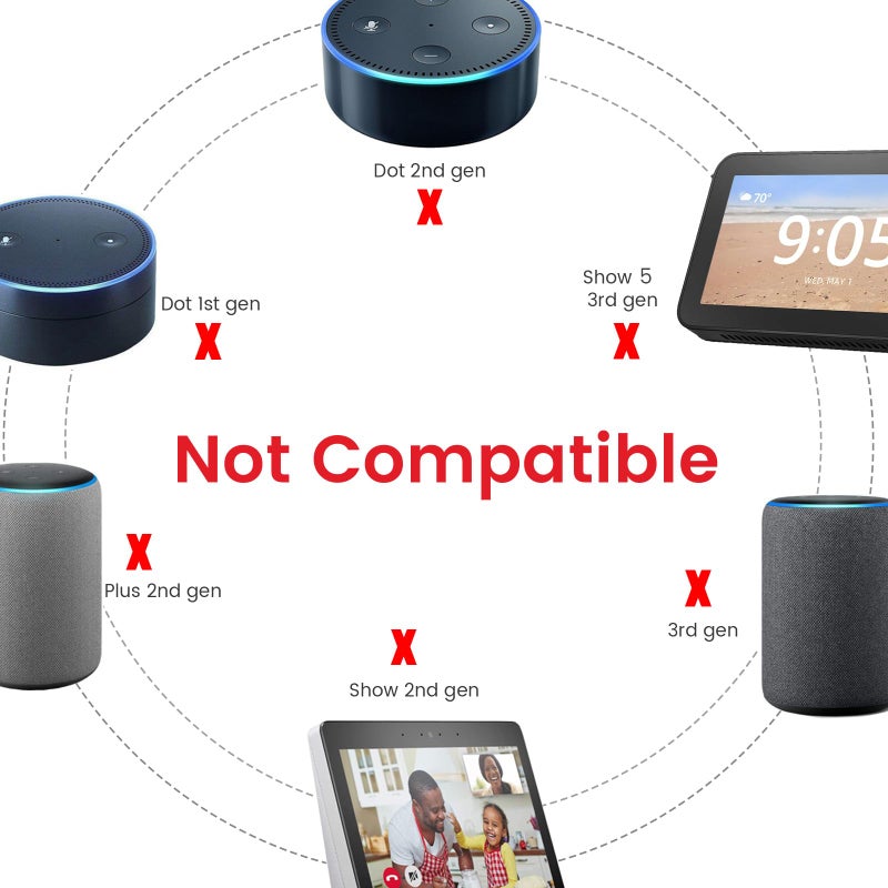 Smays Power Adapter Replacement for Show 5 1st Gen / 2nd Gen, Dot 3rd / 4th / 5th Generation - Power Cord Charger - Image 4