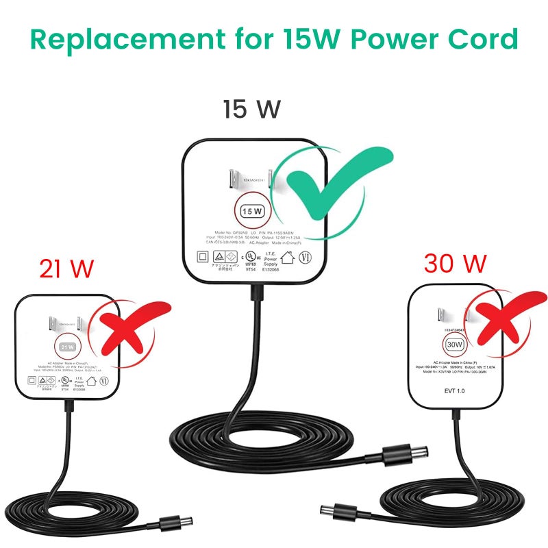 Smays Power Adapter Replacement for Show 5 1st Gen / 2nd Gen, Dot 3rd / 4th / 5th Generation - Power Cord Charger - Image 2