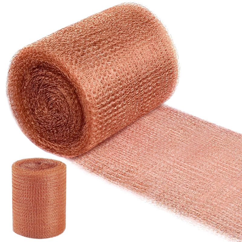 Pure Copper Mesh Roll - 127mm x 30m 100% Pure Copper Rust-Free Pest Barrier for Home Repairs, DIY Projects, Pest Control & Distilling Filters - Image 1
