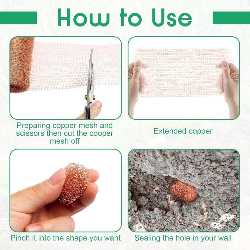 Pure Copper Mesh Roll - 127mm x 30m 100% Pure Copper Rust-Free Pest Barrier for Home Repairs, DIY Projects, Pest Control & Distilling Filters - Image 4