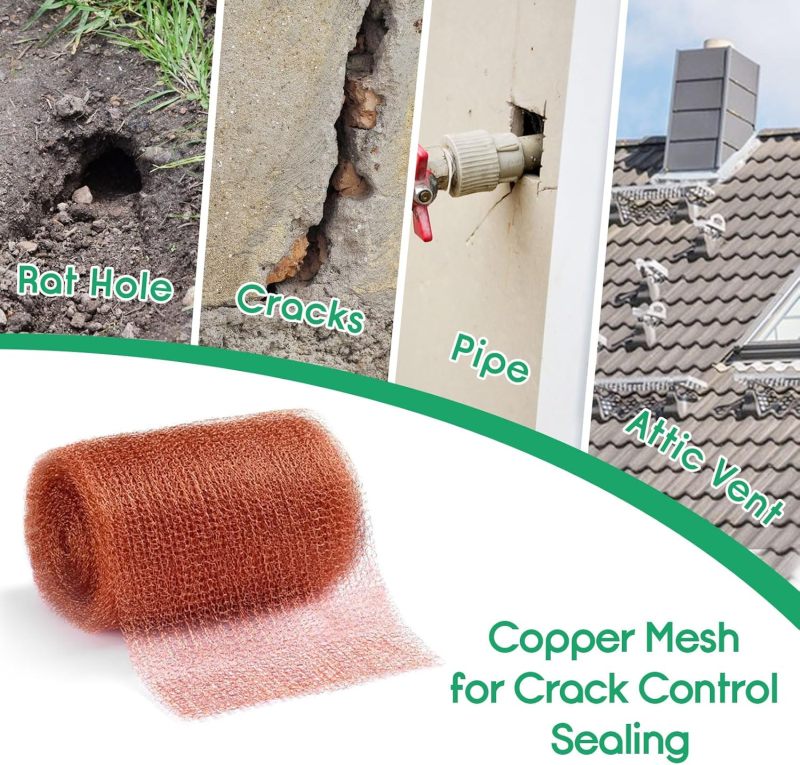Pure Copper Mesh Roll - 127mm x 30m 100% Pure Copper Rust-Free Pest Barrier for Home Repairs, DIY Projects, Pest Control & Distilling Filters - Image 5